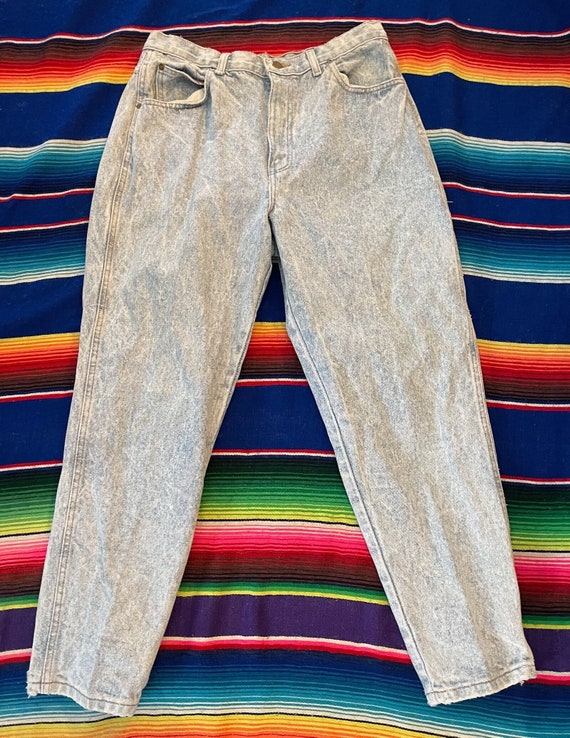 1980s 1990s Vintage Chic Brand Acid Wash Jeans Hig