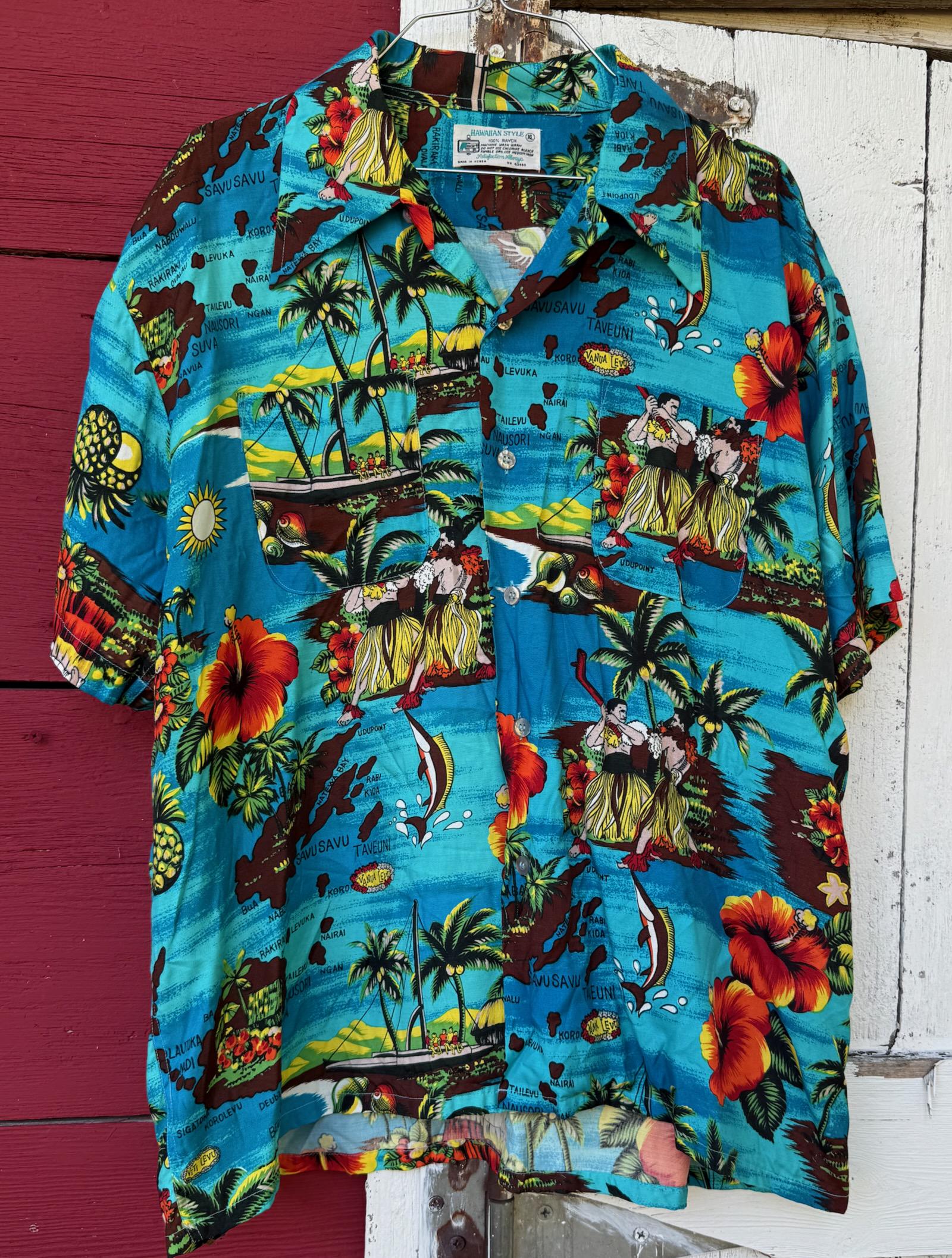 トップス 60s short rayon shirt 60s Rayon Shirt - Etsy