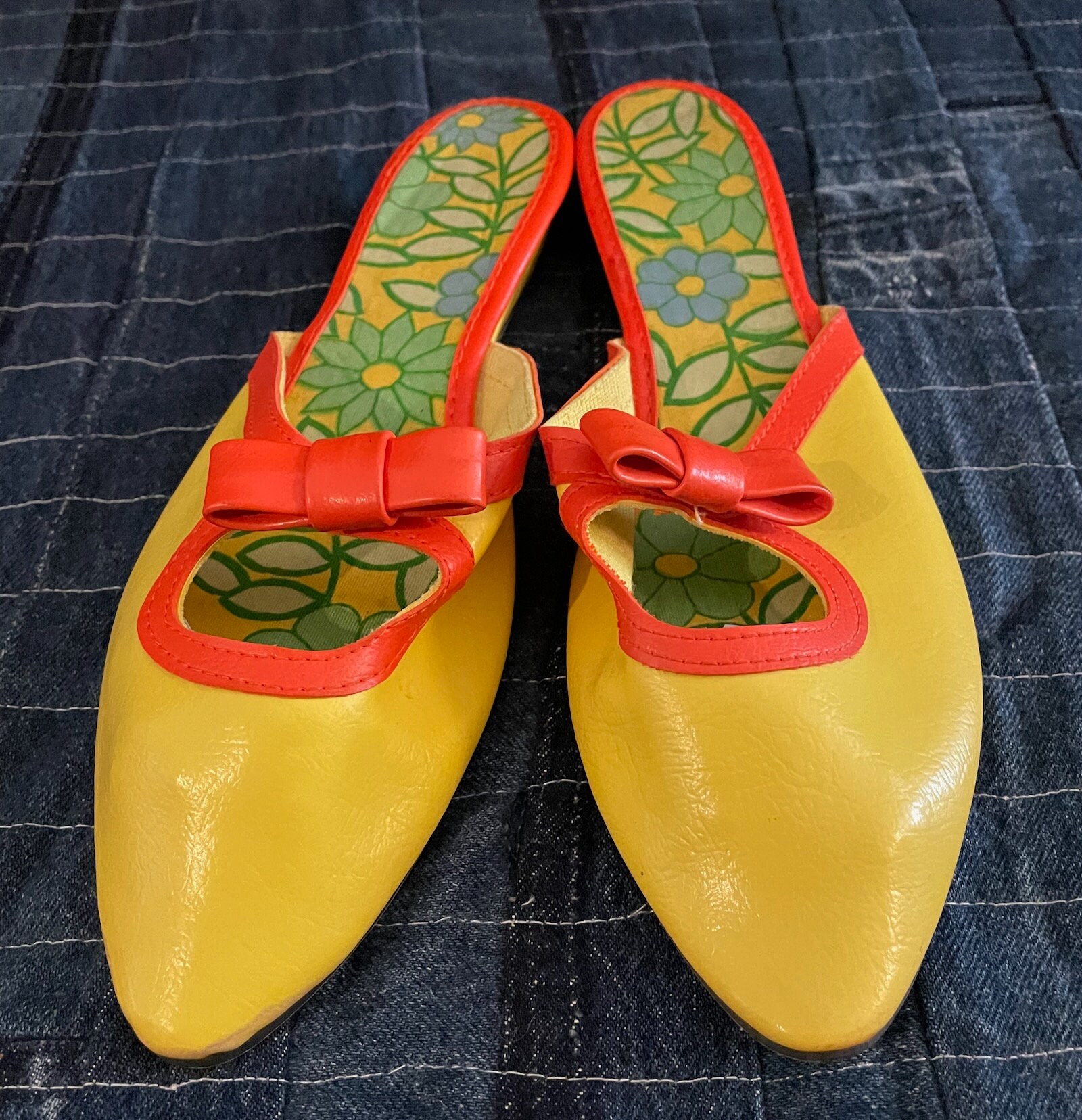 【関税込み】Yellow Recycled Rubber Retro Mules YELLO / AMBER MULES