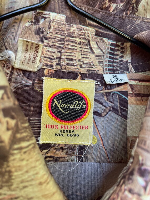 Vintage Narratifs Mens Long Sleeve Polyester Nove… - image 3