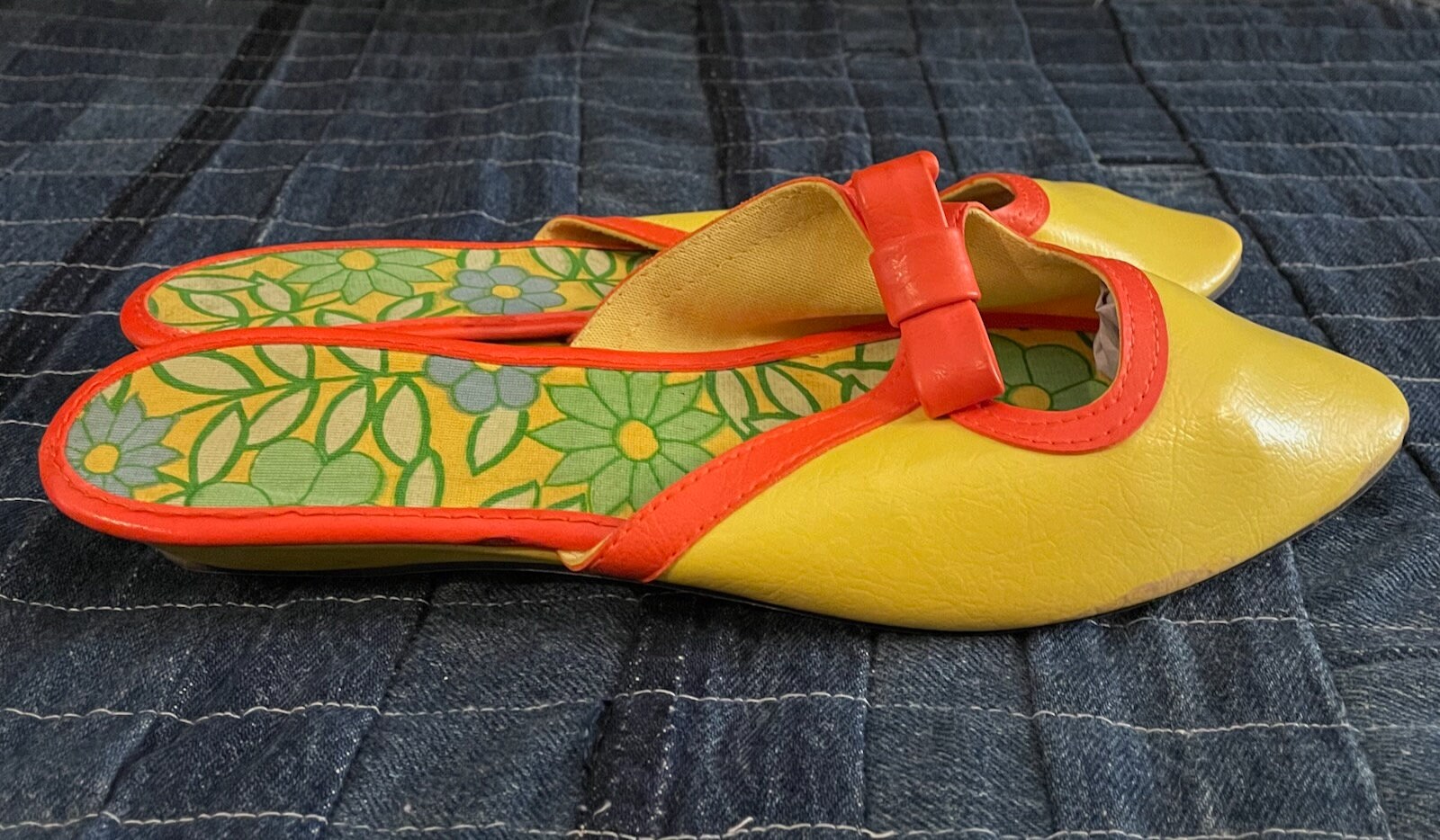 【関税込み】Yellow Recycled Rubber Retro Mules YELLO / AMBER MULES