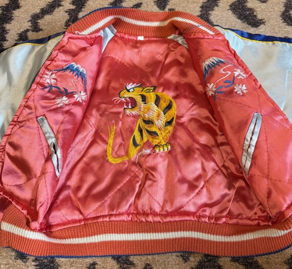 Rare Vintage 1950s Kids Sukajan Japan Souvenir Satin … - Gem