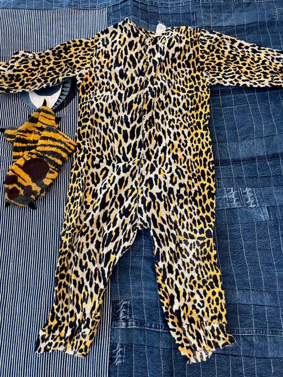 1960s Vintage Leopard Sterncraft Onesie Sleep Jum… - image 2