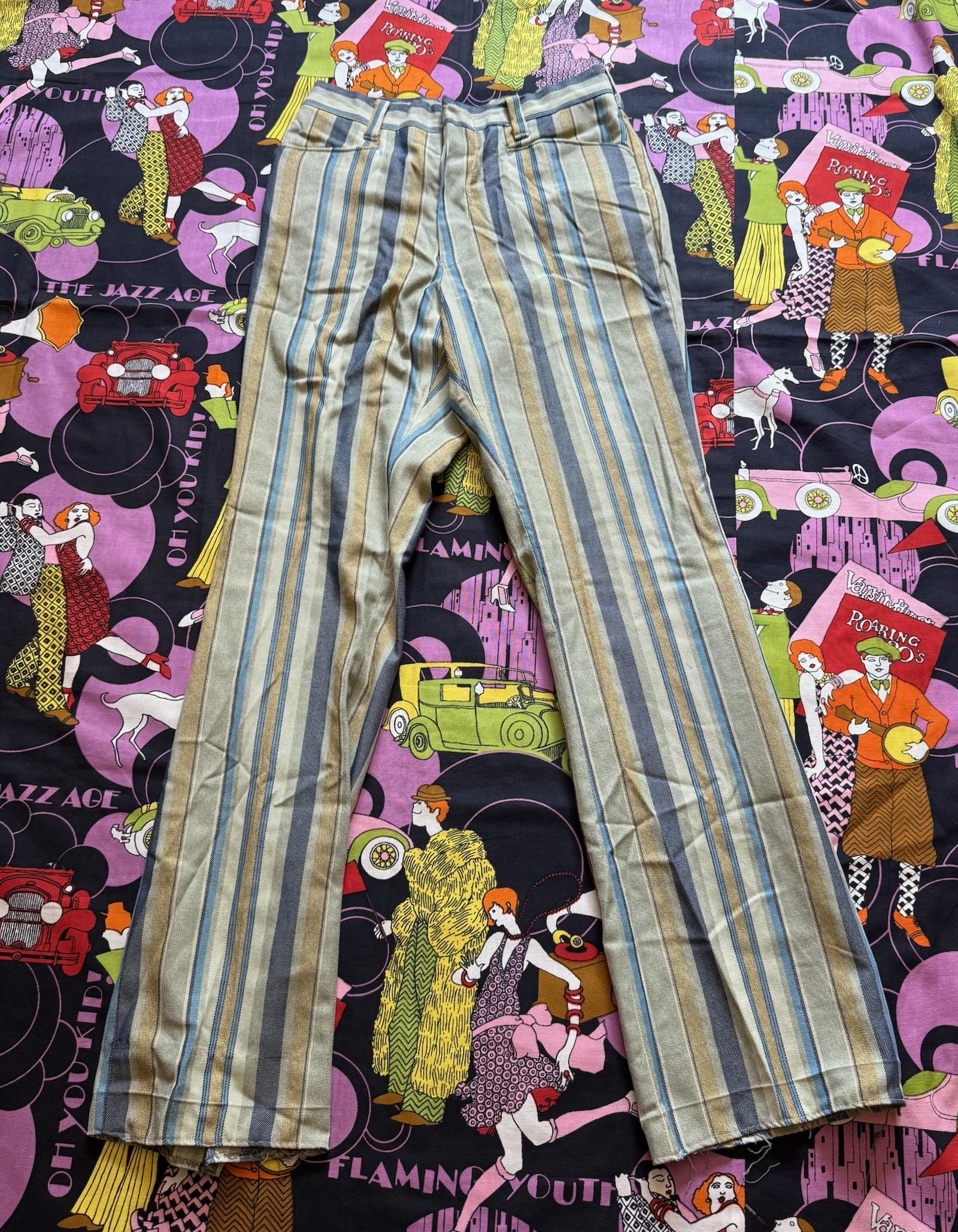 60s Stripe Pants - Etsy