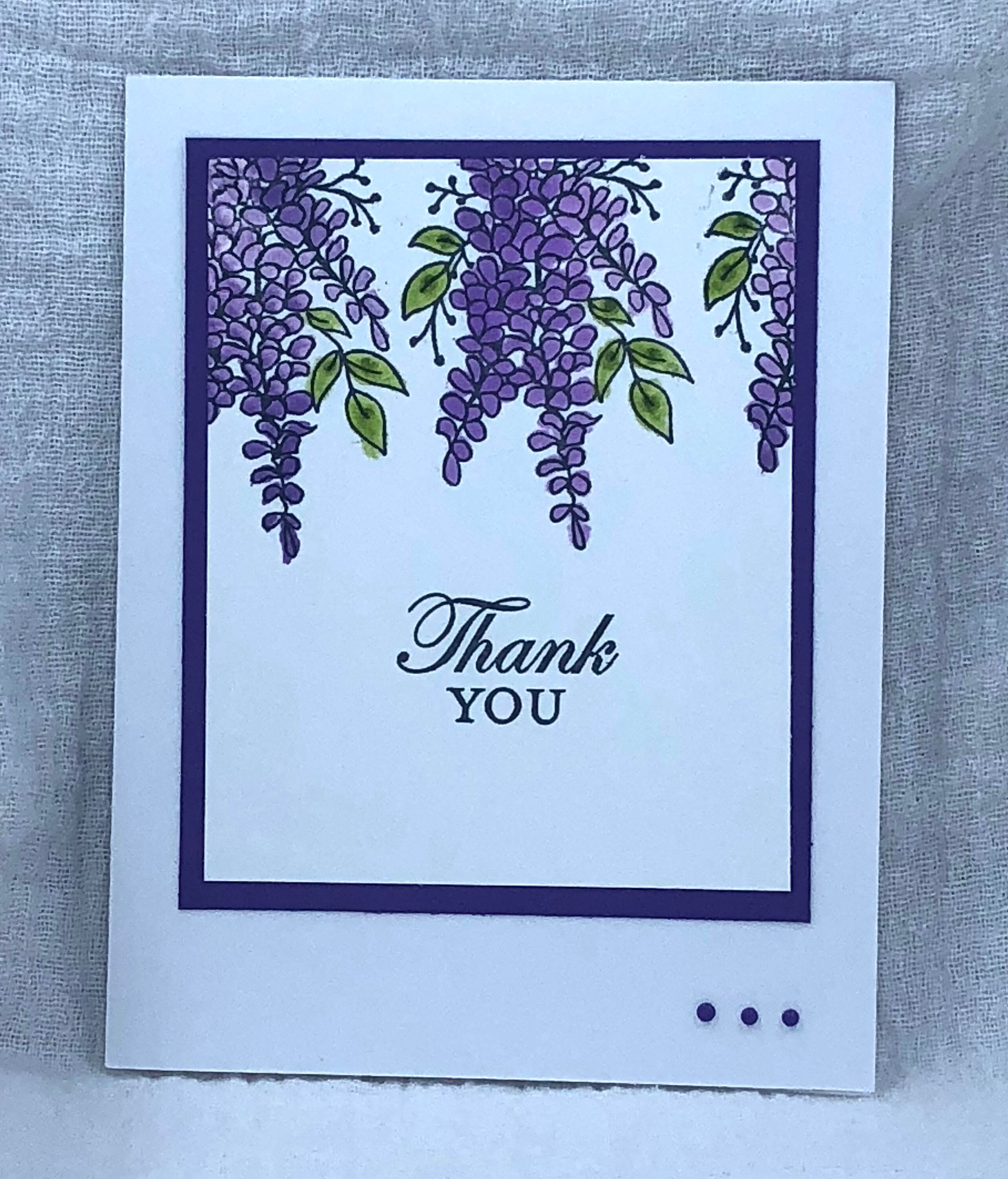 Lavender Watercolor Thank You Card - Etsy