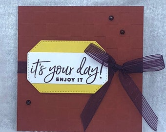 Contemporary “It’s Your Day” Card
