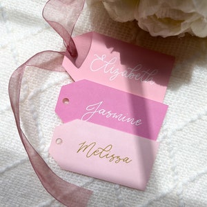 Bridesmaid Gift Tags, Personalized Name Tags, Printed Personalized Bridesmaid Gift Tags, Christmas Gift Tag