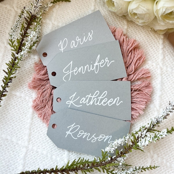 Bridesmaid Gift Tags, Personalized Name Tags, Printed Personalized Bridesmaid Gift Tags, Christmas Gift Tag