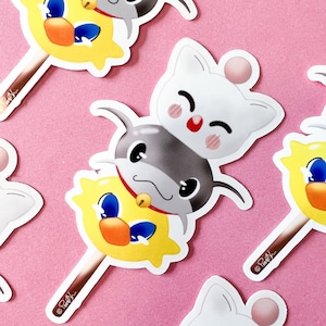 Final Fantasy Vinyl Dango Sticker, Beast Tribes Vinyl Sticker, Glossy Vinyl Sticker, Moogle Namazu Chocobo Sticker