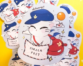 Final Fantasy Moogle Delivery Vinyl Sticker, Moogle Delivery Sticker, Moogle Sticker, Vinyl Sticker, Waterproof, FFXIV Sticker