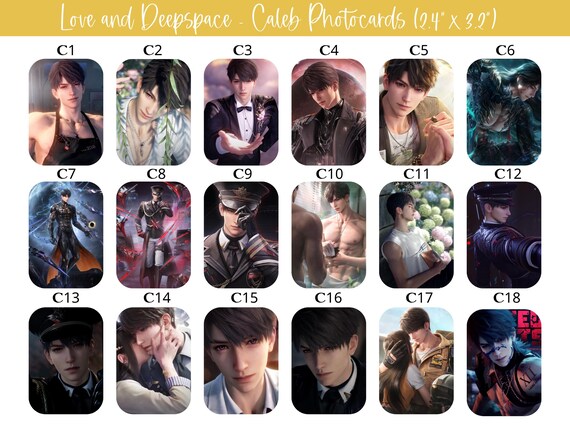 Love and Deepspace Photocards - Sylus, Xavier, Zayne, Rafayel, 秦彻, 沈星回, 黎深, 祁煜, Seiya, Homura, Rei, Shin, Caleb, Mahiru, 夏以昼