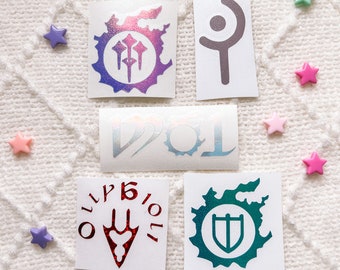 Final Fantasy 14 Inspired Job Icon Decal, FFXIV Job Class Vinyls, Holographic Options