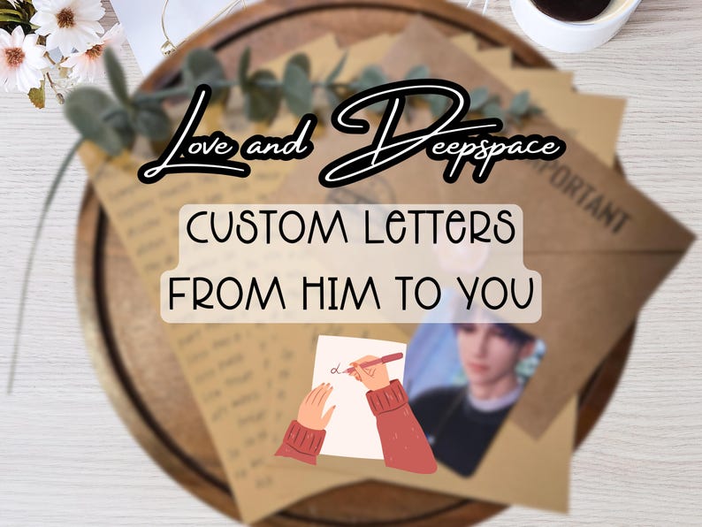 May include: A set of custom letters written on brown paper envelopes with the text "Love and Deep Space" and "Custom Letters From Him To You".