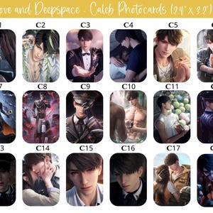 Love and Deepspace Photocards - Sylus, Xavier, Zayne, Rafayel, 秦彻, 沈星回, 黎深, 祁煜, Seiya, Homura, Rei, Shin, Caleb, Mahiru, 夏以昼