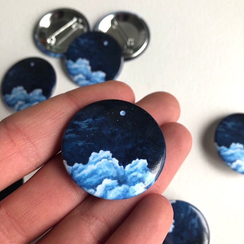 5 Pc Button Pack Buttons for Bags Pinback Buttons Cloud | Etsy