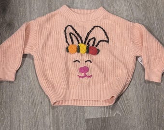 2T-3T Bunny Embroidered Sweater