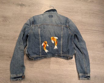 Women's Large Embroidered Jean Jacket