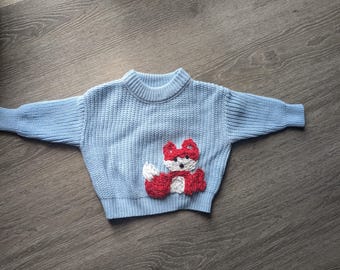 6-9 months fox Embroidered Sweater