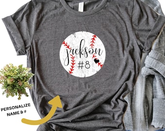 Baseball Mom Shirt/ Baseball Mom Tee/ Softball Mom Shirt/ Baseball Shirt/ Softball Shirt/ Personalized Baseball Mom Shirts/ Baseball Tee