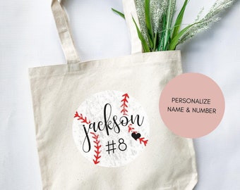Personalized Baseball Mom Tote Bag/ Baseball Mom Bag/ Softball Mom Tote/ Baseball Tote/ Softball Tote/ Baseball Bag