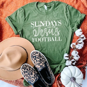 Sundays are for Jesus and Football Shirt, Jesus Shirt, Sunday Shirt, Cute Football Shirt, Christian Football Shirt, Football and Jesus Shirt