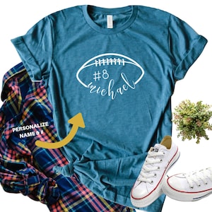 Football Mom Shirt/ Football Mom Tee/ Football Mom Shirt/ Football Shirt/ Football Shirt/ Personalized Football Mom Shirts/ Football Tee