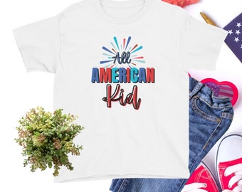 All American Kid Shirt / USA Shirt / America Shirt / 4th of July Kid Shirt / Fourth of July Shirt for Kids / Independence Day
