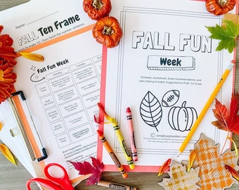 Divertimento autunnale prescolare, Scuola dell'infanzia, Curriculum di prima elementare, Curriculum scolastico domiciliare, Settimana a tema, Attività scolastiche a casa, Fogli di lavoro per la scuola materna