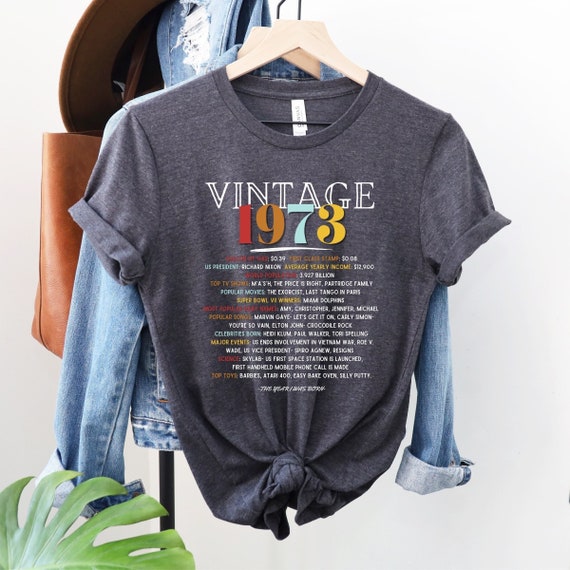 Vintage 1973 T-Shirt Born In 1973 Retro 46th Birthday Gifts Vintage 1973 T-Shirt Born In 1973 Retro 46th Birthday Gifts