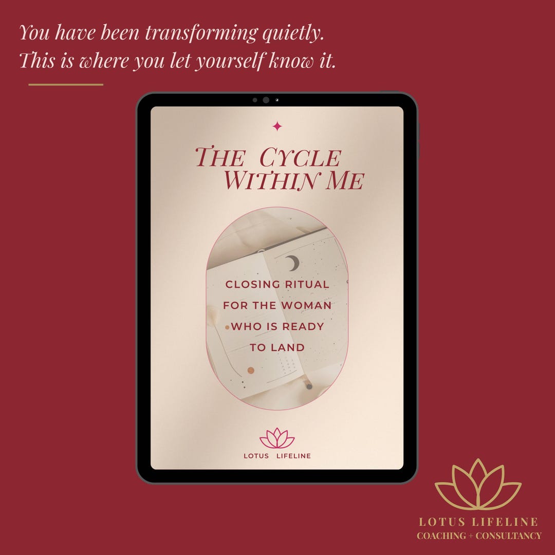 Life Cycle Ritual Example Cycle Closing Ritual Printable | Sacred Menstrual Ritual Guide ...