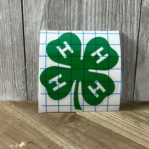 4H Vinyl Decal - for laptops cars cups hydro flasks mugs windows fridge snowboard lunchbox