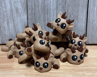 Reindeer Wiggly Pal – 3D-geprint scharnierend speelgoed of sleutelhanger