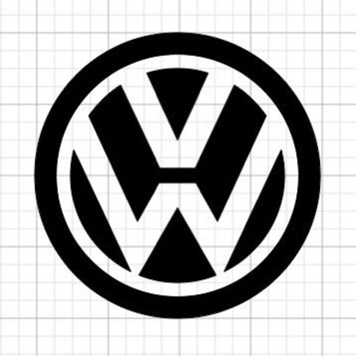 VW Volswagen Emblem Logo Bug Bus Wagon Vinyl Decal for Etsy