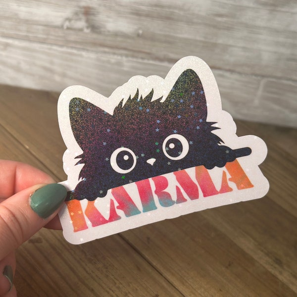 Karma Cat - Swiftie Glittery Waterproof Sticker