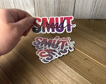 I Love Smut Waterproof Vinyl Sticker – Bookish Decal for Romance Readers, BookTok Fans, and their Kindles, Laptops, & Water Bottles