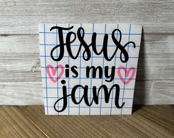 Jesus is My Jam pegatina de vinilo - para portátiles coches tazas hidro matraces tazas ventanas nevera snowboard lonchera caja de herramientas