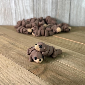 Baby Otter Articulated Fidget Toy – 3D Printed Flexi Otter, Sensory Desk Toy, Cute Gift for Kids & Adults