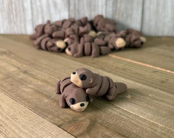 Baby Otter Articulated Fidget Toy – 3D Printed Flexi Otter, Sensory Desk Toy, Cute Gift for Kids & Adults