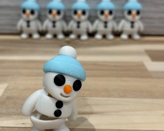 Muñeco de nieve acogedor Wiggly Pal - Juguete antiestrés con impresión 3D - Animal articulado