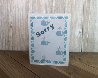 Cute Whale Apology Card