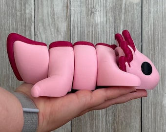 Ajolote gigante articulado - Juguete antiestrés con impresión 3D