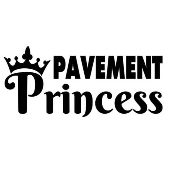 Pavement Princess- vinyl sticker decal - great for cars trucks jeeps windows laptops book covers mirrors snowboard