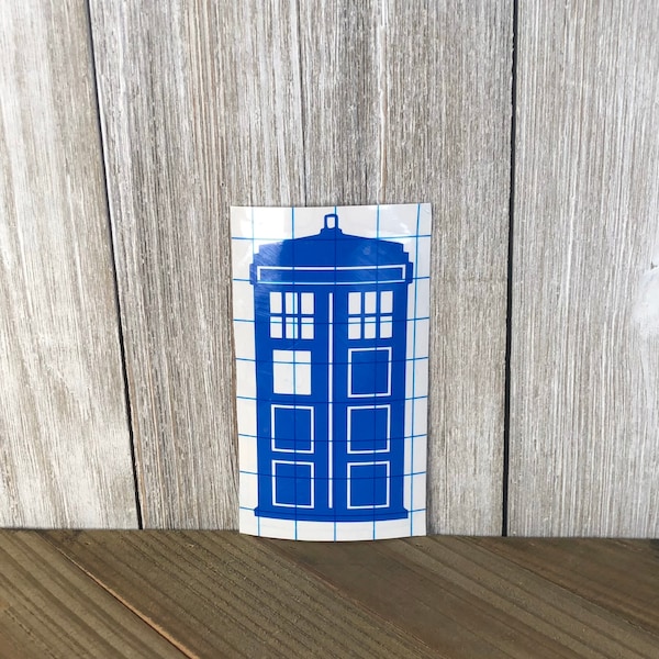 Doctor Who Tardis Vinyl Decal - great for laptops cars cups hydro flasks mugs window fridge snowboard lunchbox toolbox tablet coffee tumbler