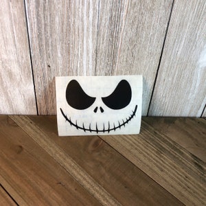 Jack skellington vinyl sticker decal - great for book covers cars windows laptops cups hydro flask snowboards etc