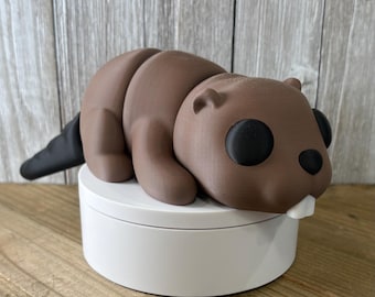 Giant Wiggly Pal Beaver - 3D Print Fidget Toy  - articulating animal