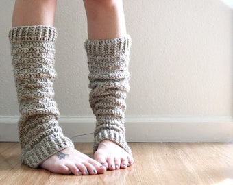 Black Women/'s Chunk Winter Warm Knitted Crochet Leg Warmer Socks