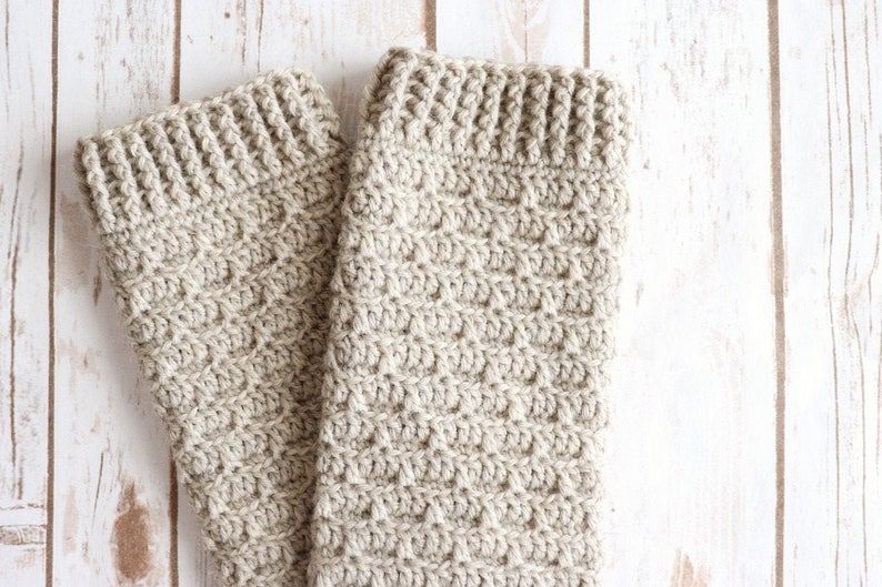 Slouchy Crochet Leg Warmers PATTERN Easy Beginner Friendly One Skein Project Legwarmers for Women Toddler Child Tall Ribbed Boot Cuffs image 4