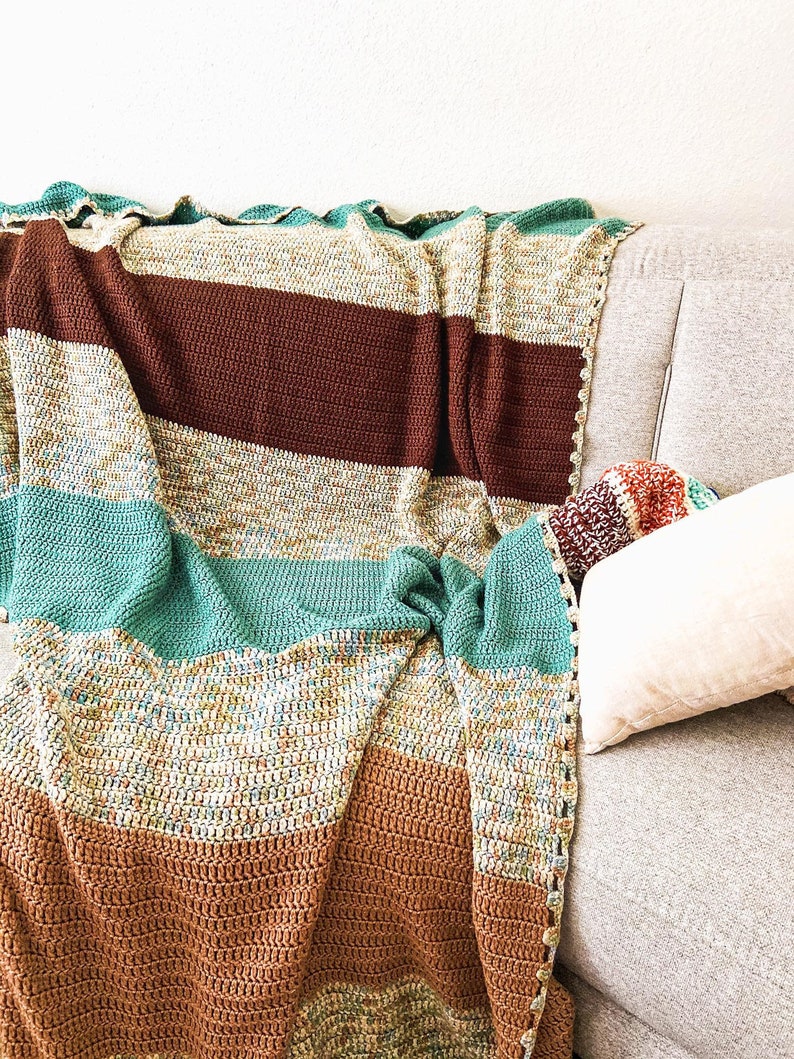 Forever Blanket Crochet PATTERN Simple Double Crochet Afghan Etsy