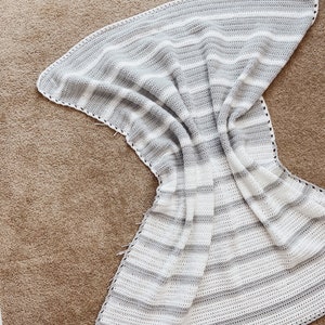 Crochet Blanket PATTERN for Beginners | Easy, Customizable Afghan Throw | Using Double Crochet Stitches