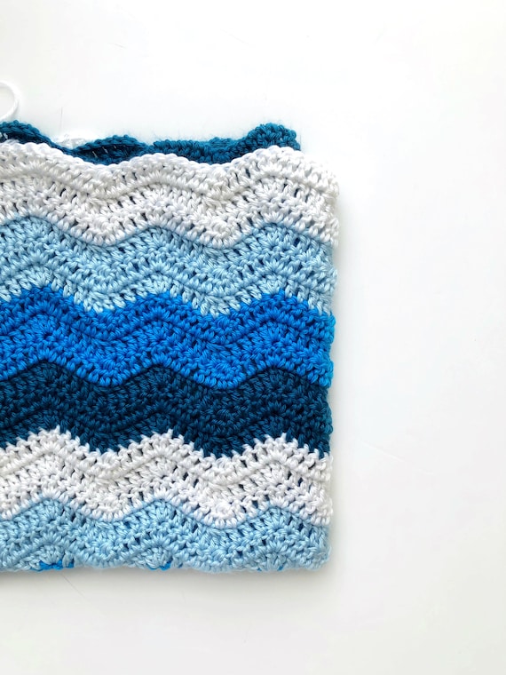 Simple chevron crochet baby blanket sale